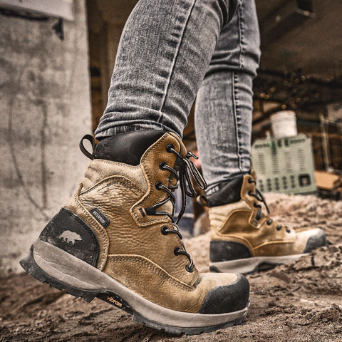 Botte de travail imperméable Quest Bound Kodiak 8 po pour femmes à cap de composite 1309TN - Brun