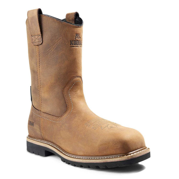 Botte de travail imperméable à enfiler à bout composite Kodiak Lundbreck pour hommes 837CBN - Brun