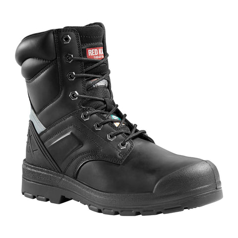 Bottes de sécurité de travail Red Kap Campbell pour hommes, embout en acier imperméable 20 cm conformes à la norme CSA 1037BK - Noir
