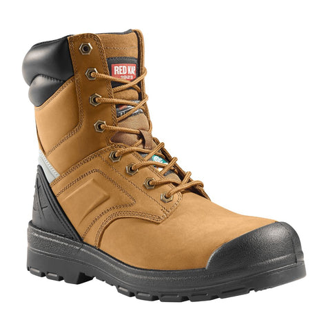 Bottes de sécurité de travail Red Kap Campbell pour hommes, embout en acier imperméable 20 cm conformes à la norme CSA 1037BN - Brun