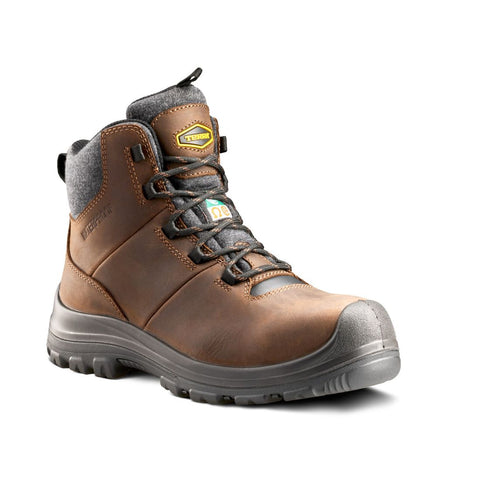 Bottes de sécurité imperméables Terra Findlay 1319DB pour femme, 15 cm, à embout composite - Brun