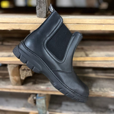 Bottes de travail 15cm à enfiler Mellow Walk pour femme, embout en acier 403049BLK