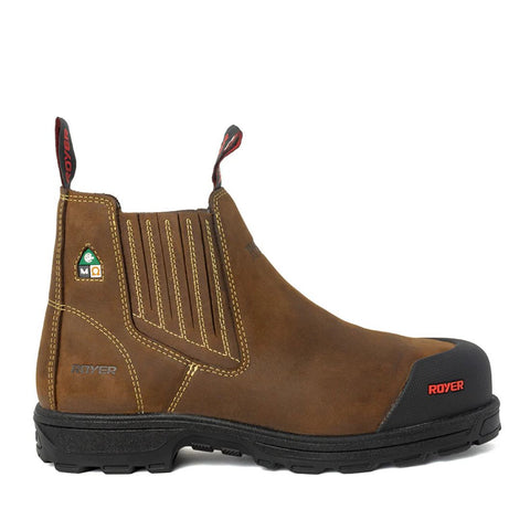 Bottes de travail 15 cm unisexes Royer Romeo™ THORAX® à enfiler, embout composite METGUARD - Brun 5639GX