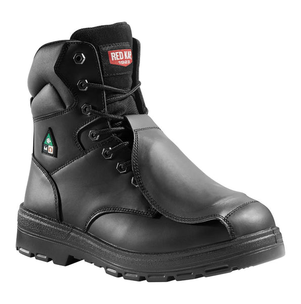 Bottes de travail 8 po Red Kap 1039BK Darrin pour hommes, embout en acier avec protection MET externe