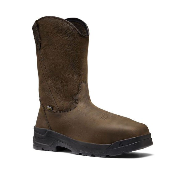 Bottes de travail Keen Flatland Wellington pour homme, imperméables, à enfiler, avec protection interne MET et embout composite, référence 1032254 - Brun