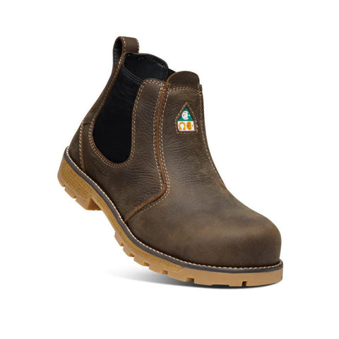 Bottes de travail à enfiler Keen Seattle Romeo 6po à embout composite pour hommes 1021337 - Brun