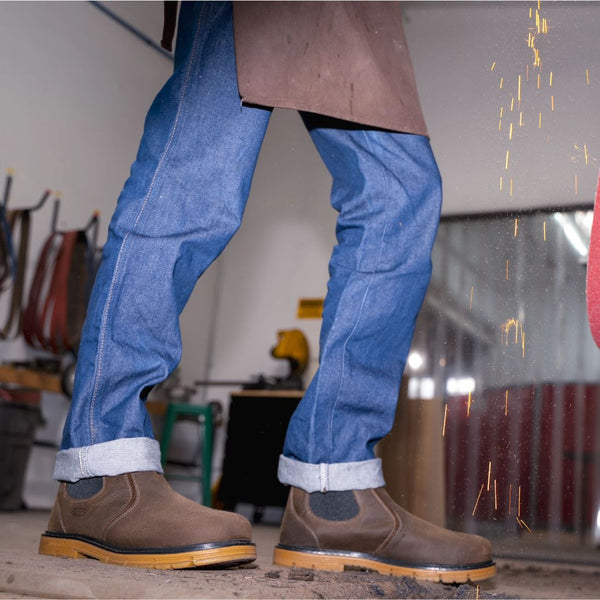 Bottes de travail de Keen San Jose à talon 90° de 6 po pour homme, embout composite 1030650 - Brun