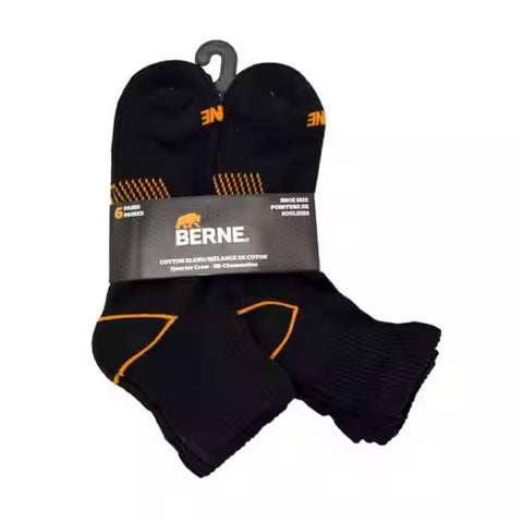 Chaussettes courtes Berne pour homme, lot de 6 en mélange de coton 906BQ