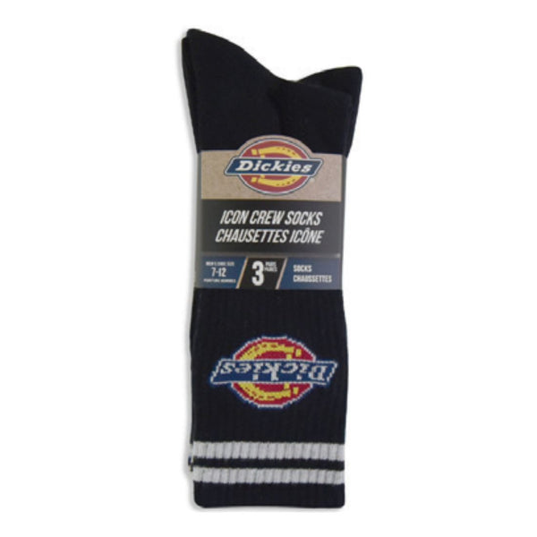 Chaussettes de sport Dickies Icon à rayures pour homme, en mélange de coton, lot de 3 1539D