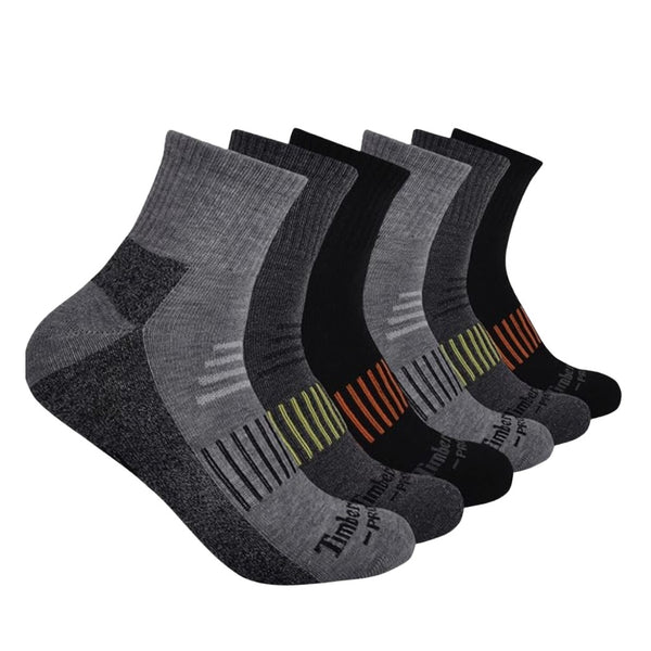 Chaussettes de travail quart de travail Timberland PRO pour hommes - paquet de 6 multicolores