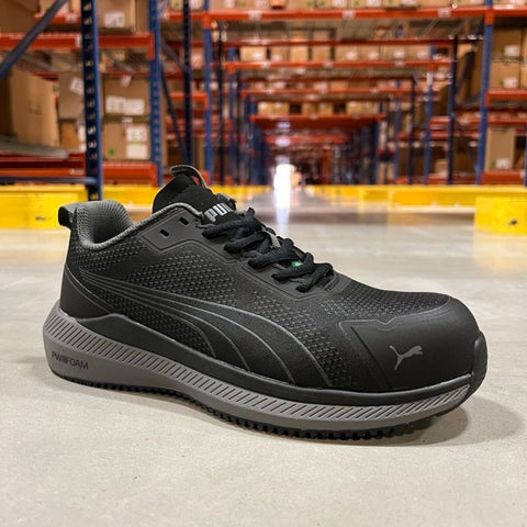 Chaussure de travail Puma Work Slide pour homme, embout composite, homologuée CSA 645143 - Noir/Gris