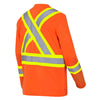 Chemise de travail 100 % coton à manches longues Pioneer pour homme, haute visibilité 6981A