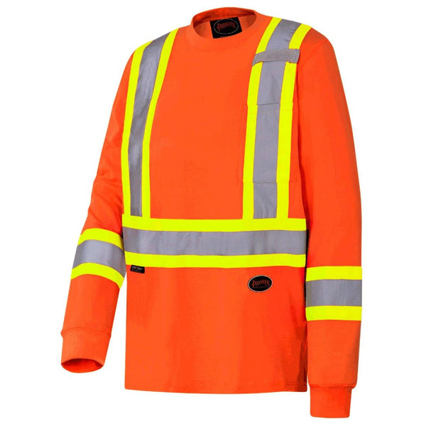Chemise de travail 100 % coton à manches longues Pioneer pour homme, haute visibilité 6981A