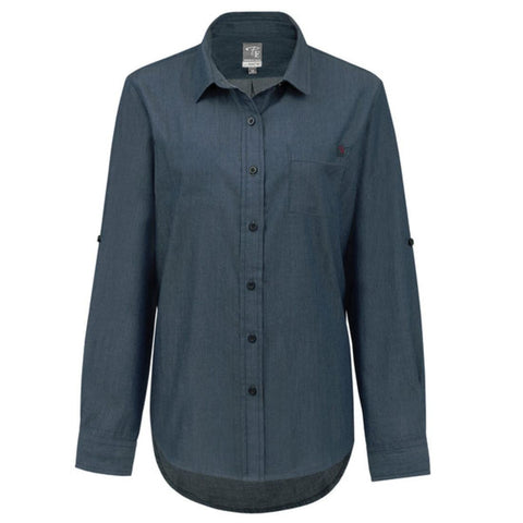 Chemise de travail P&F en flanelle à manches longues pour femme PF475-15 - Marine
