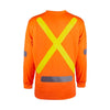 Chemise de travail en coton à manches longues Terra haute visibilité 116617 - Orange