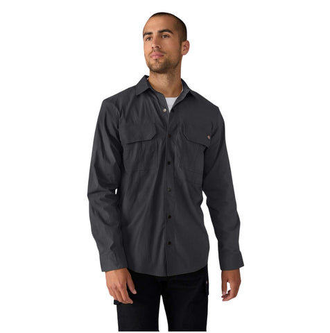 Chemise de travail utilitaire à manches longues Dickies Tradebuilt pour homme A879P - Noir