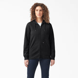 Dickies Pull épais à capuche zippé sur le devant pour femmes FW201 - Noir