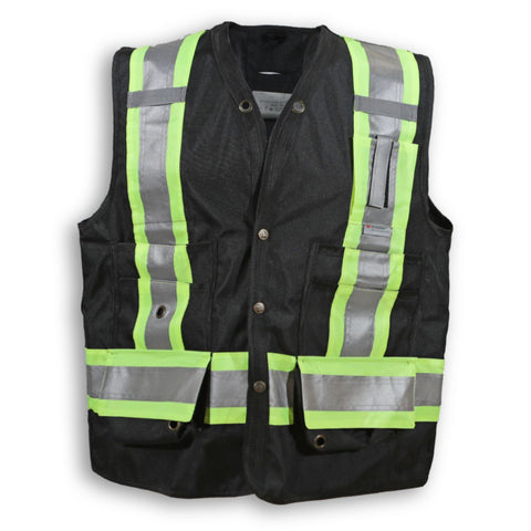 Gilet d'arpenteur haute visibilité Big K - Noir BK402BK