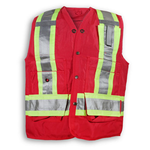 Gilet d'arpenteur haute visibilité Big K - Rouge BK402RD