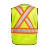 Gilet de sécurité haute visibilité Terra à 5 points détachables avec bordure noire - Jaune 116583YL