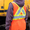 Gilet de sécurité haute visibilité pour femmes P&F avec bandes réfléchissantes de 10 cm PF760B-17