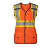 Gilet de sécurité haute visibilité pour femmes P&F avec bandes réfléchissantes de 10 cm PF760B-17