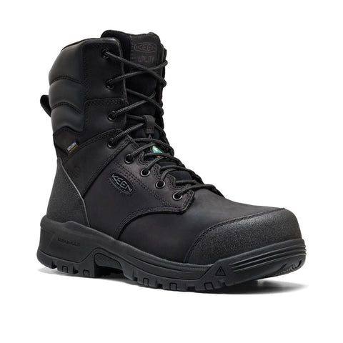 Keen Evanston Botte de travail imperméable à bout composite de 8 po pour hommes - 1032281 Noir