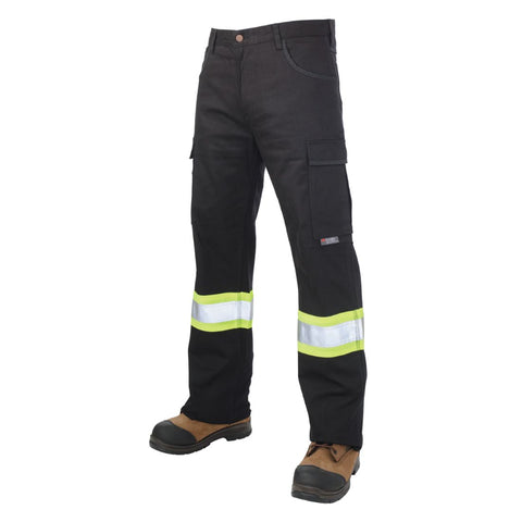 Pantalon cargo de sécurité haute visibilité en sergé coupe décontractée Tough Duck pour homme SP03