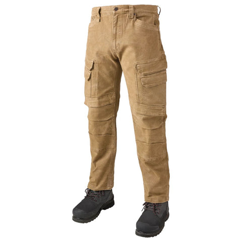 Pantalon de travail cargo Tough Duck Flex Washed Duck pour homme WP15 - Cèdre