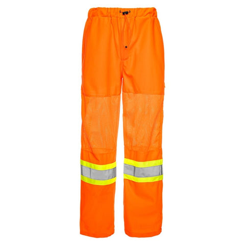 Pantalon de travail en maille de circulation haute visibilité Ground Force pour hommes TB01O - Orange