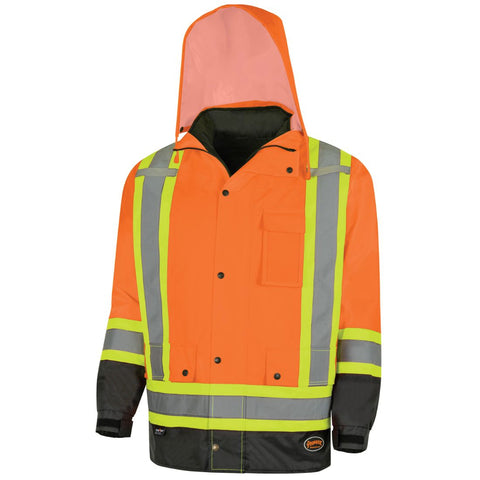 Parka d'hiver Pioneer Yukon imperméable haute visibilité 7 en 1 pour homme 5056 - Orange
