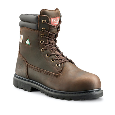 Bottes de sécurité au travail Red Kap de 8 po à embout d'acier CF23100ABR - Brun