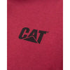 Sweat à capuche avec bannière de marque CAT pour hommes - Rouge 1910709