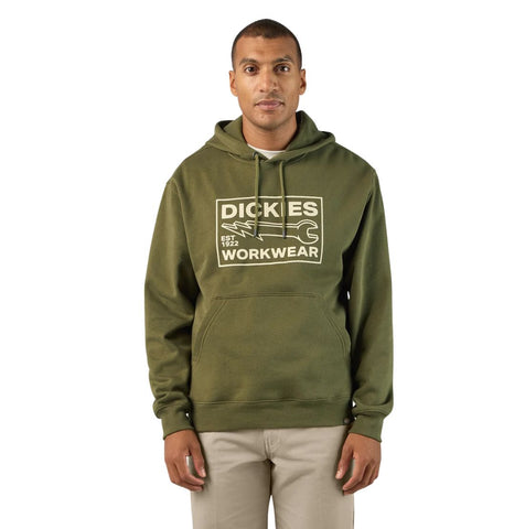 Sweat à capuche graphique Dickies Full Charge pour homme A87IX - Vert militaire