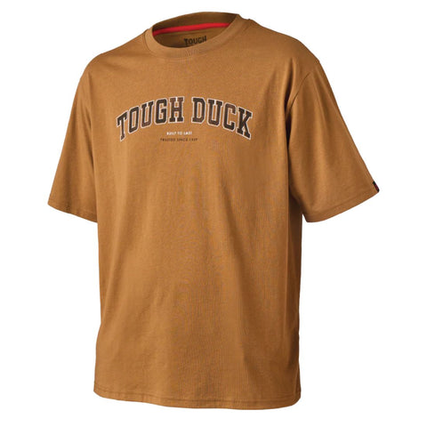 T-shirt à manches courtes avec logo Tough Duck pour homme WT08 - Brun