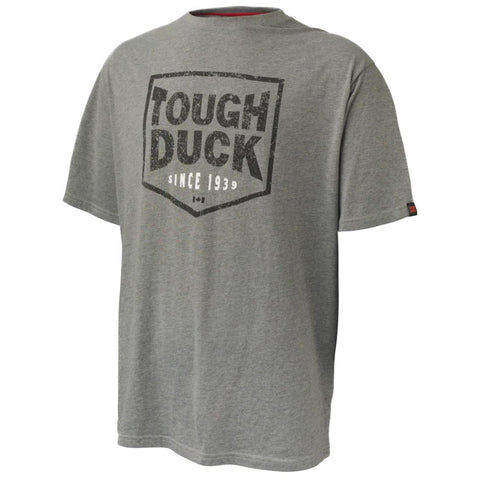 T-shirt à manches courtes avec logo Tough Duck pour homme WT08 - Gris