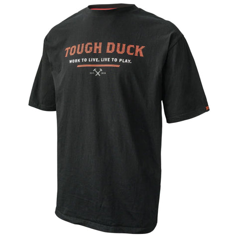 T-shirt à manches courtes avec logo Tough Duck pour homme WT08 - Noir
