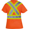 T-shirt de sécurité motif œil-de-perdrix haute visibilité Pioneer pour femmes 6948 - Orange