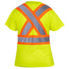 T-shirt de sécurité motif œil-de-perdrix haute visibilité Pioneer pour femmes 6949 - Jaune
