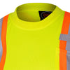 T-shirt de sécurité motif œil-de-perdrix haute visibilité Pioneer pour femmes 6949 - Jaune