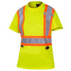 T-shirt de sécurité motif œil-de-perdrix haute visibilité Pioneer pour femmes 6949 - Jaune