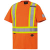 T-shirt de travail 100 % coton  à manches courtes Pioneer pour homme, haute visibilité 6978A