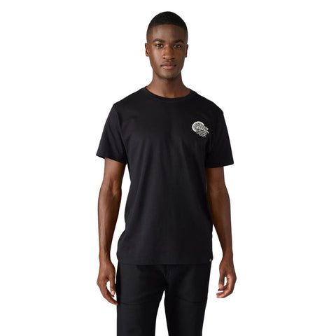 T-shirt de travail Dickie pour homme, manches courtes, motif graphique haute vitesse A87I7 - Noir