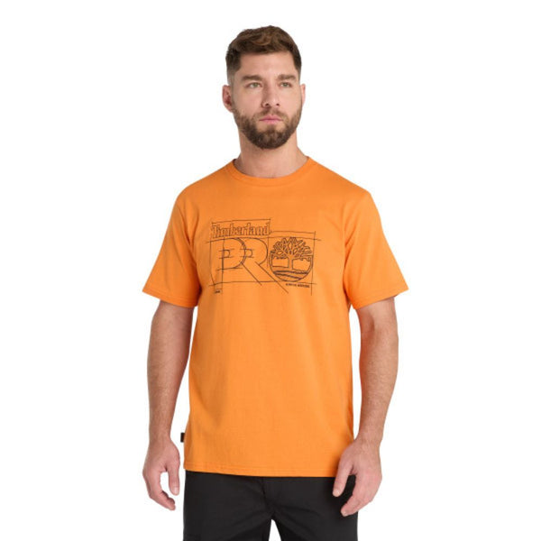 T-shirt de travail à manches courtes Innovation Pro Blueprint Timberland PRO® pour hommes - Orange