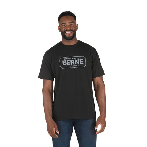 T-shirt graphique à manches courtes Berne pour homme BSM47 - Noir