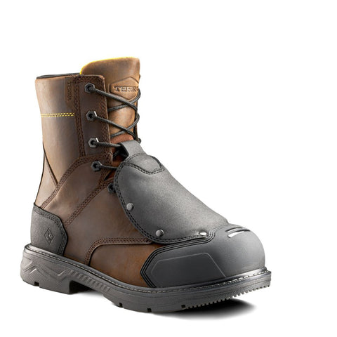 Terra Patton Botte CSA de sécurité au travail unisexe avec embout en aluminium de 8 po externe MET Guard 1314DB - Brun