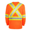 Terra chemise de travail à manches longues haute visibilité 116525OR- Orange