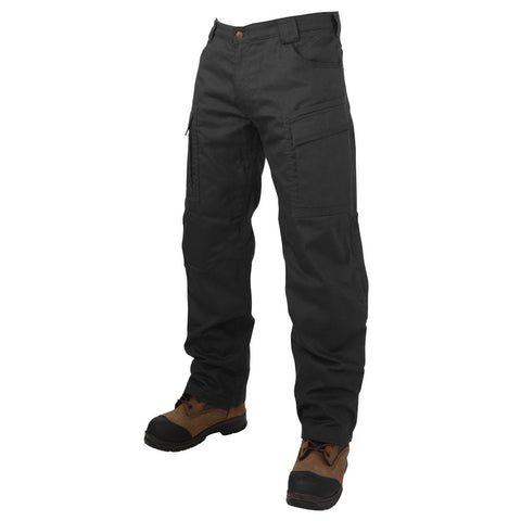 Tough Duck Pantalon cargo en sergé souple doublé de polaire pour hommes WP06 - Noir