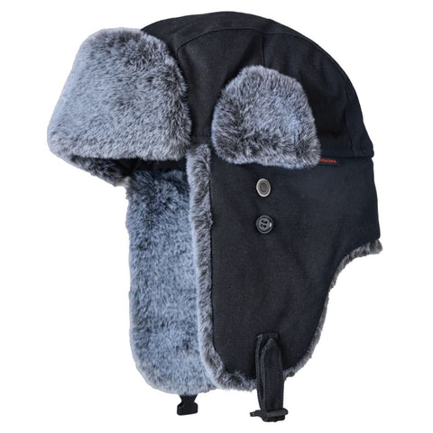 Tuque d'hiver aviateur Tough Duck pour hommes WA66 - Noir