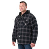 Veste-chemise à capuche matelassée pour homme Berne SH78PSBK - Noir